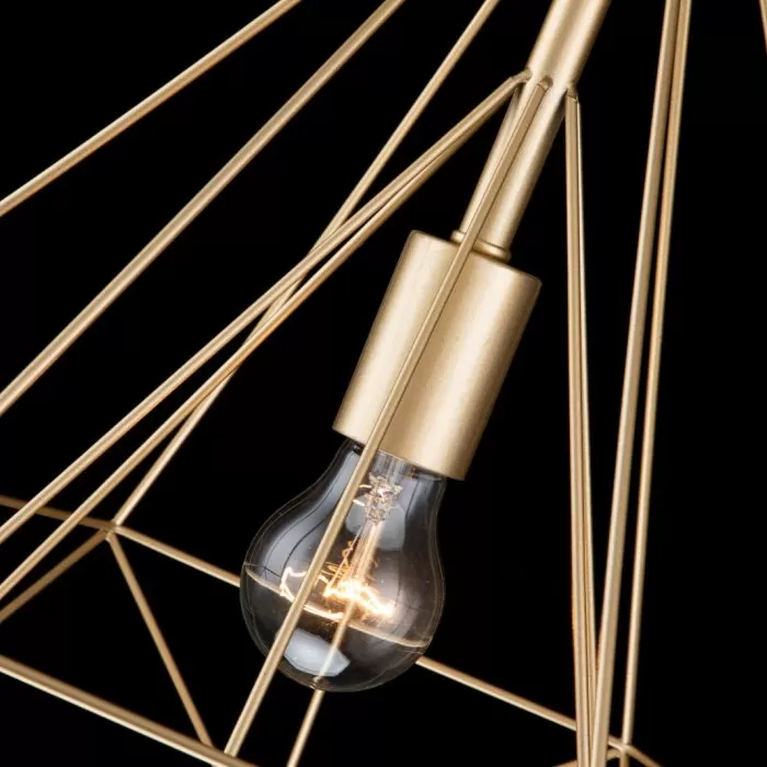 LP492-D40 Suspensie Rette Gold Lampardi 1x60w E27/H50-120cm D40cm - img 6