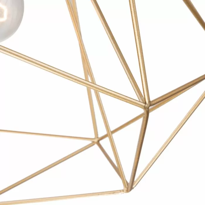 LP492-D40 Suspensie Rette Gold Lampardi 1x60w E27/H50-120cm D40cm - img 5