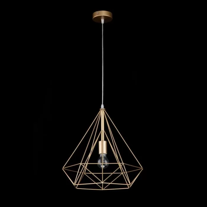 LP492-D40 Suspensie Rette Gold Lampardi 1x60w E27/H50-120cm D40cm - img 4