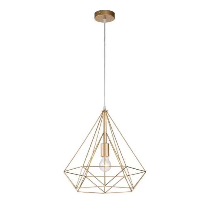 LP492-D40 Suspensie Rette Gold Lampardi 1x60w E27/H50-120cm D40cm - img 3