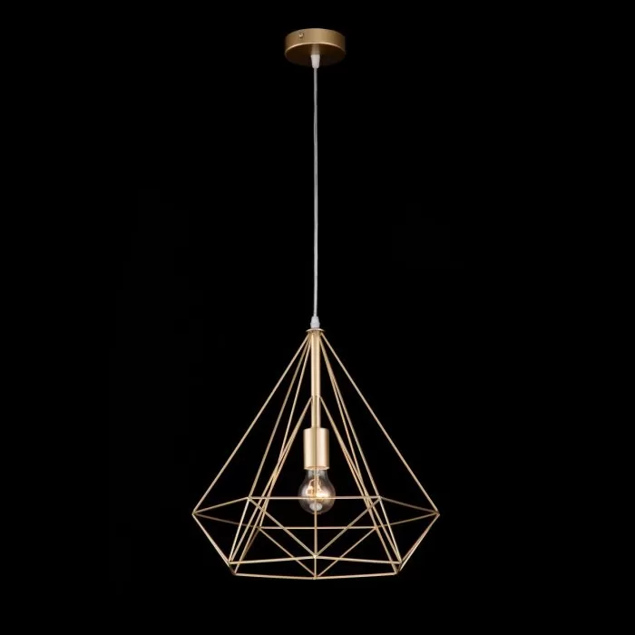 LP492-D40 Suspensie Rette Gold Lampardi 1x60w E27/H50-120cm D40cm - img 2