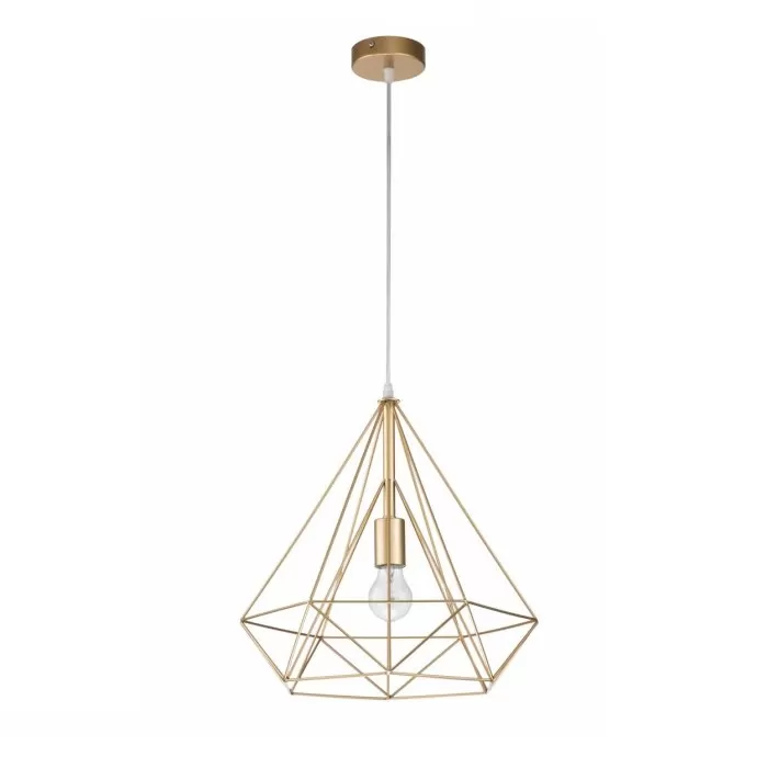 LP492-D40 Suspensie Rette Gold Lampardi 1x60w E27/H50-120cm D40cm - img 1