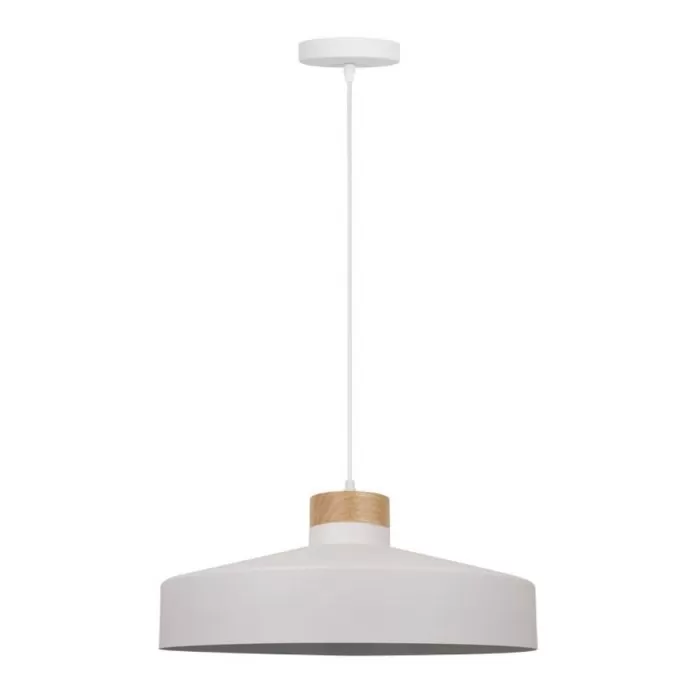 FL693-D40 Lustra Alva Flitz Aluminium White E27/1 40*18cm  - img 4