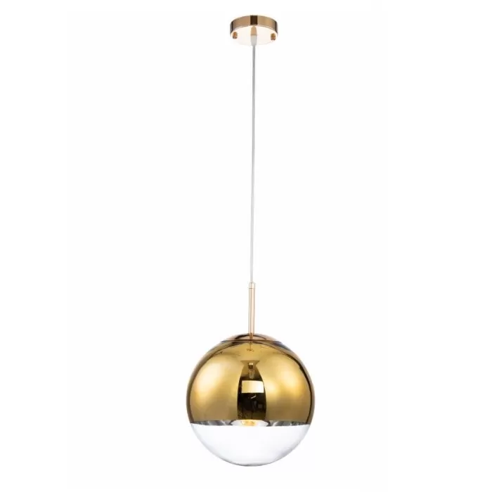 LP471-D25 Suspensie Globe Gold Lampardi 1x60w E27/H50-120cm D25cm - img 1