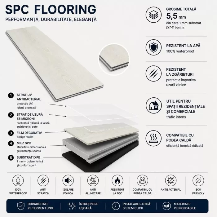 NG61140-19-PL Laminat SPC PLANK 228x1220-.278/1 cutx8 b. = 2.225 m2 / 1buc = 0,278m2 - img 3