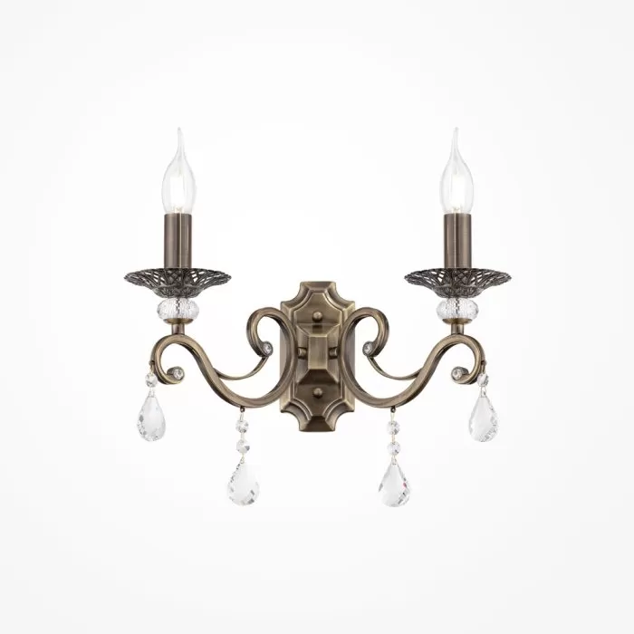 LP289-2W Aplica Grazia Antic Lampardi 2x40w E14/ H29cm D41cm - img 1