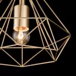 LP492-D25 Suspensie Rette Gold Lampardi 1x60w E27/H50-120cm D25cm - img 8