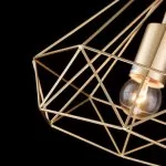 LP492-D25 Suspensie Rette Gold Lampardi 1x60w E27/H50-120cm D25cm - img 6