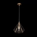 LP492-D25 Suspensie Rette Gold Lampardi 1x60w E27/H50-120cm D25cm - img 4