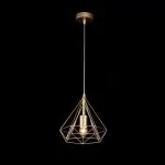 LP492-D25 Suspensie Rette Gold Lampardi 1x60w E27/H50-120cm D25cm - img 2