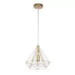 LP492-D25 Suspensie Rette Gold Lampardi 1x60w E27/H50-120cm D25cm - img 1