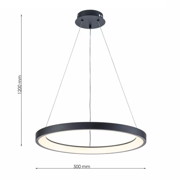 FL6590-D50P Lustra Nova Flitz Leuchten 40.83W/D500×1200mm BK - img 3