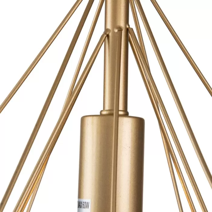 LP492-D25 Suspensie Rette Gold Lampardi 1x60w E27/H50-120cm D25cm - img 7