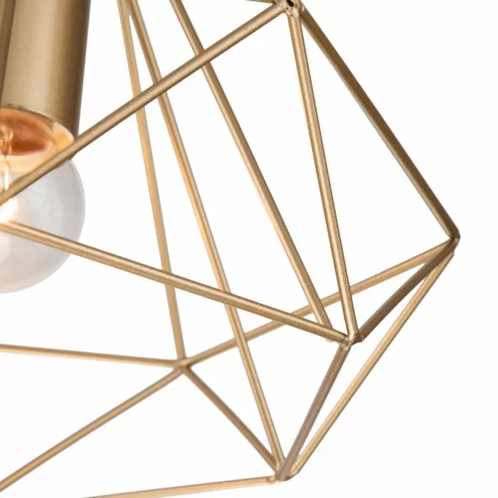 LP492-D25 Suspensie Rette Gold Lampardi 1x60w E27/H50-120cm D25cm - img 5