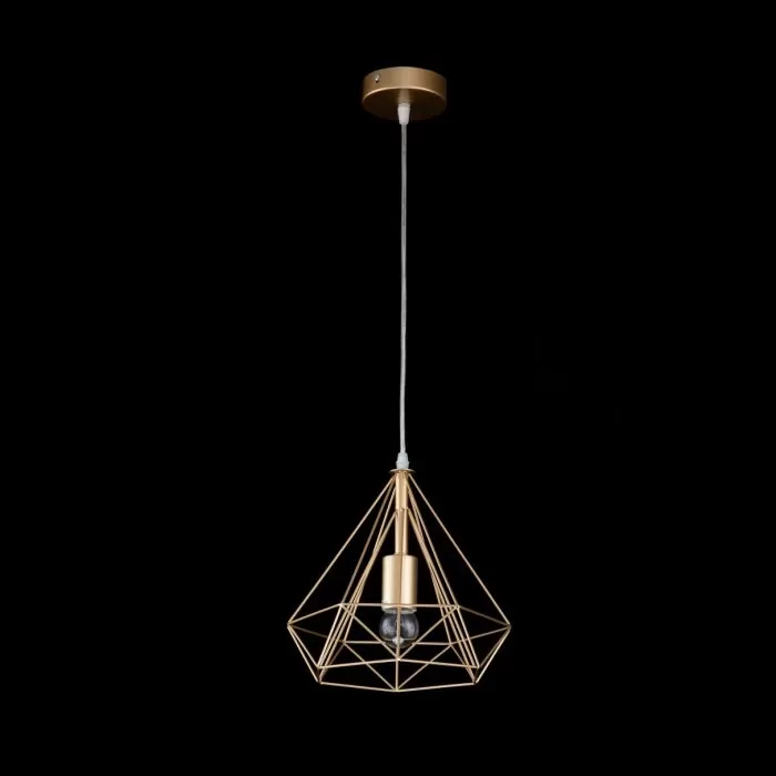 LP492-D25 Suspensie Rette Gold Lampardi 1x60w E27/H50-120cm D25cm - img 4