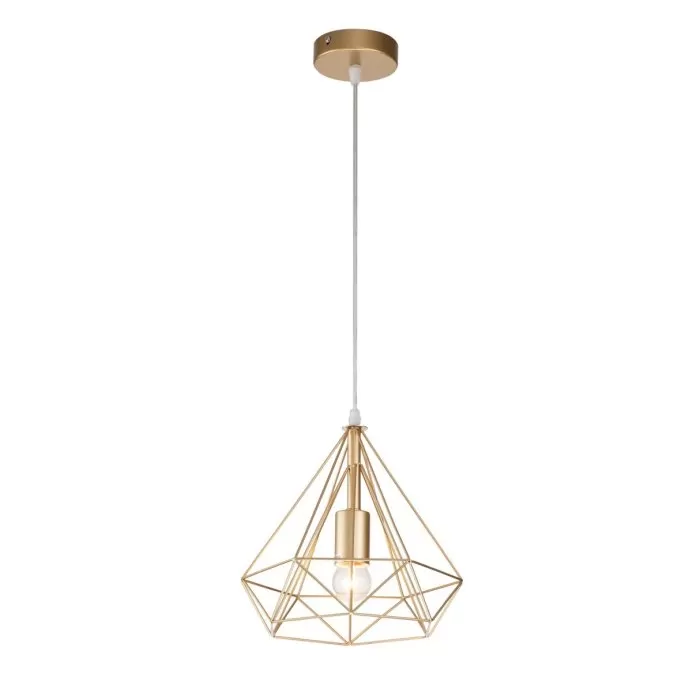 LP492-D25 Suspensie Rette Gold Lampardi 1x60w E27/H50-120cm D25cm - img 3