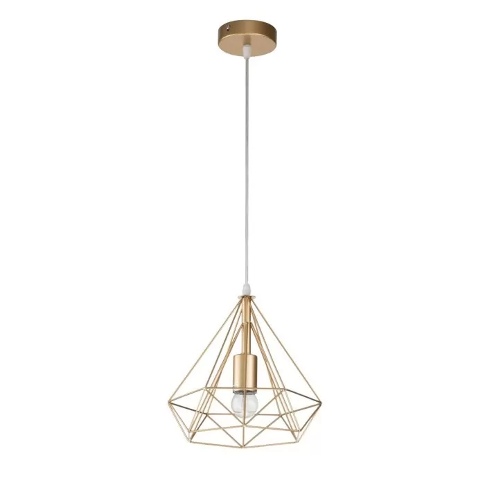 LP492-D25 Suspensie Rette Gold Lampardi 1x60w E27/H50-120cm D25cm - img 1