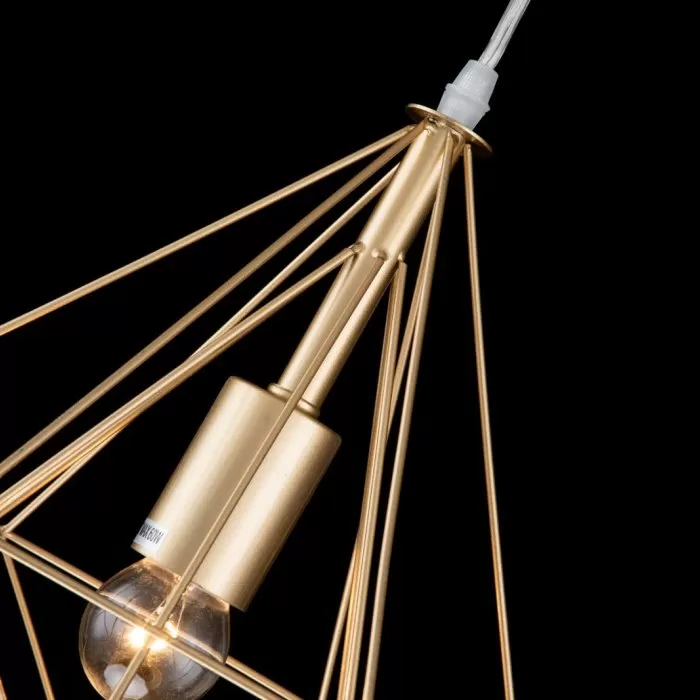 LP492-D25 Suspensie Rette Gold Lampardi 1x60w E27/H50-120cm D25cm - img 10
