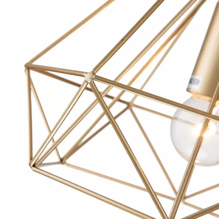 LP492-D25 Suspensie Rette Gold Lampardi 1x60w E27/H50-120cm D25cm - img 9