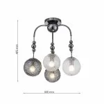 LP4034-4 Lustra Grava Lampardi E14 4*40W/D500*495 - img 3