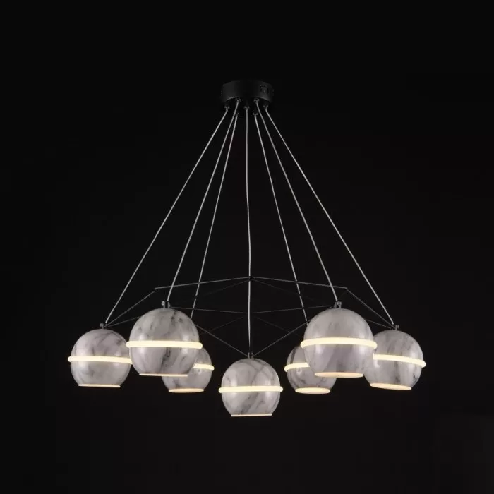 LP688-7 Lustra Marble Lampardi 7x50w LED/H50-120cm D70cm - img 2