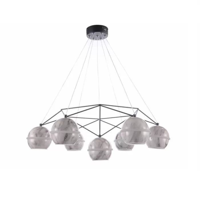 LP688-7 Lustra Marble Lampardi 7x50w LED/H50-120cm D70cm - img 1