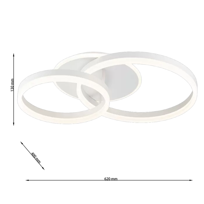 FL558-2C Lustra Ledi Flitz 2x28w LED/H13cm D62cm - img 3