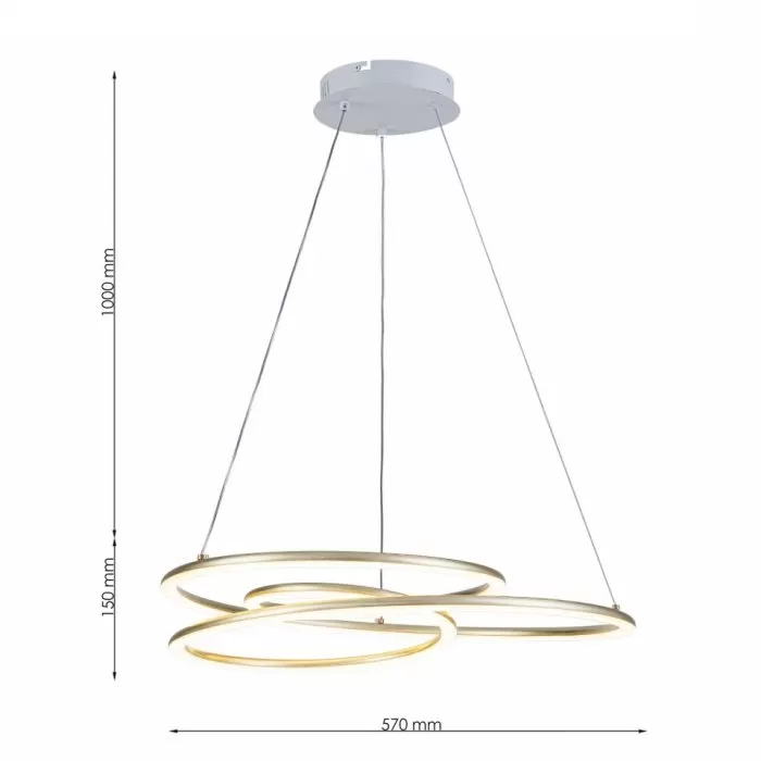 FL6025-P Lustra Nexus WH/GD Flitz 62.45W 570x560x150 - img 3