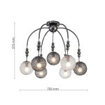 LP4034-7 Lustra Grava Lampardi E14 7*40W/D705*575 - img 3