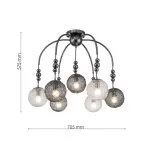LP4034-7 Lustra Grava Lampardi E14 7*40W/D705*575 - img 3