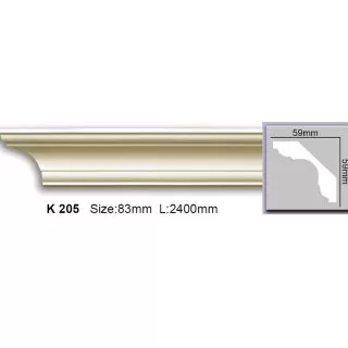 K205 (AB106) Cornisa neted Harmony 59x59x2400