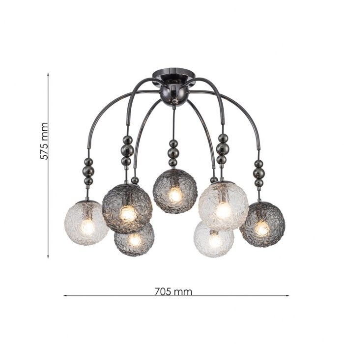 LP4034-7 Lustra Grava Lampardi E14 7*40W/D705*575 - img 3