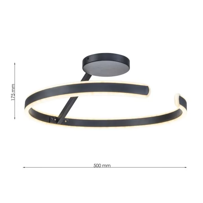 FL6027-C Lustra Arcus BK Flitz 69.35W D500x175mm - img 3