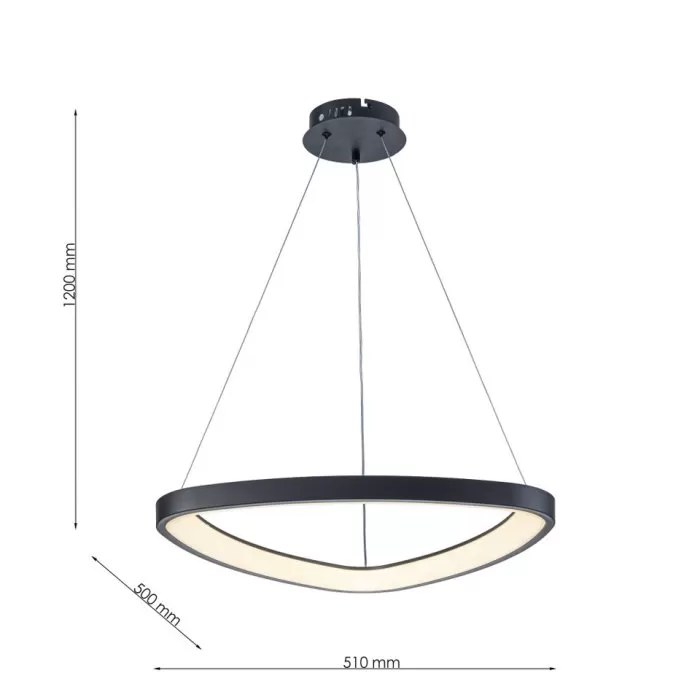 FL6593-D51P Lustra Nova Flitz Leuchten 40.47W/510×500×1200mm BK - img 3