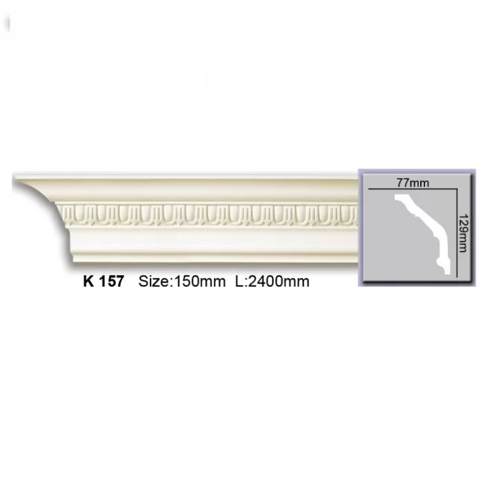 K157 Cornisa cu ornament Harmony 129x77x2400 - img 1