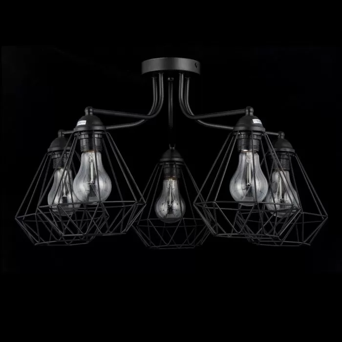 LP539-5 Lustra Cornelio Lampardi 5x60w E27/ H35cm D65cm - img 5