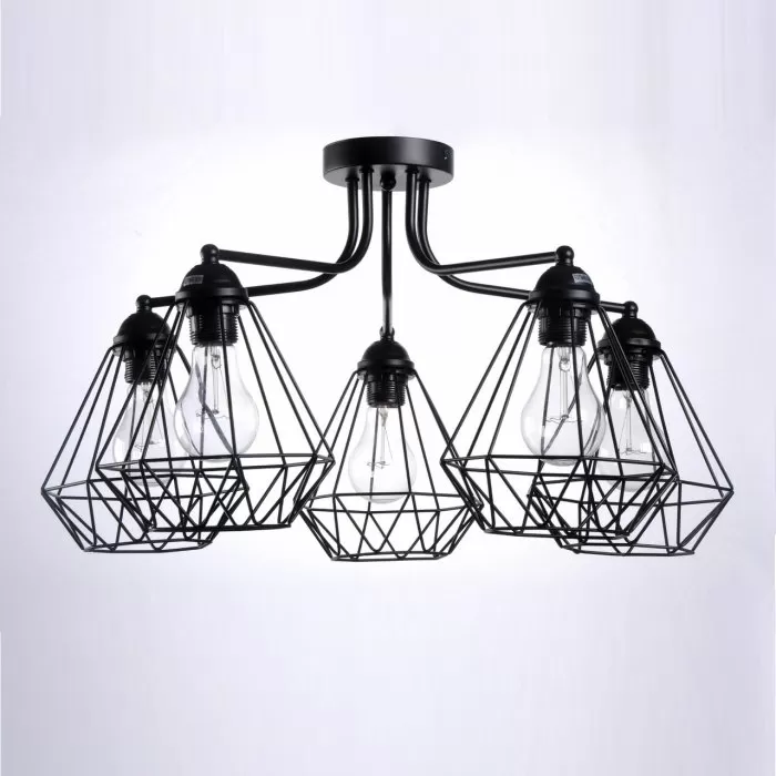 LP539-5 Lustra Cornelio Lampardi 5x60w E27/ H35cm D65cm - img 2