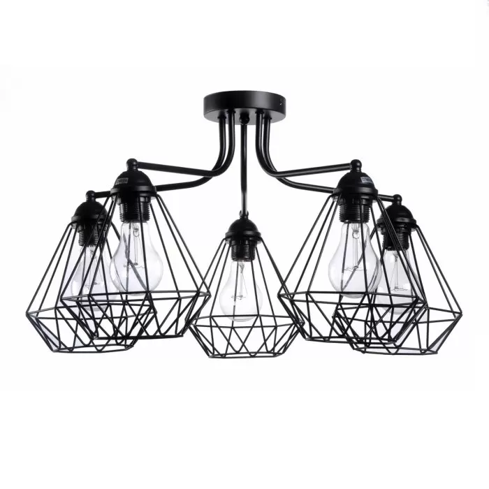LP539-5 Lustra Cornelio Lampardi 5x60w E27/ H35cm D65cm - img 1