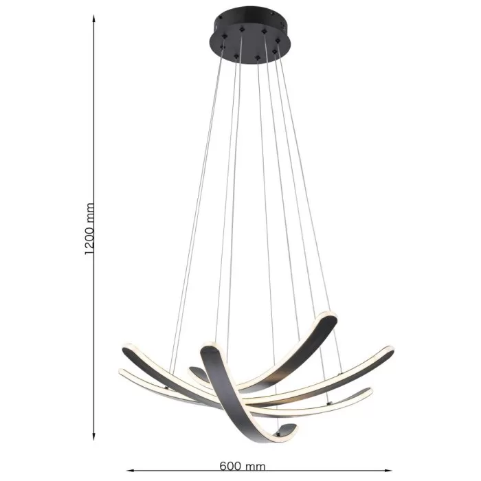 LP5229-D60 Lustra Saturn Lampardi D600/4LED/2.4G/3 color - img 3