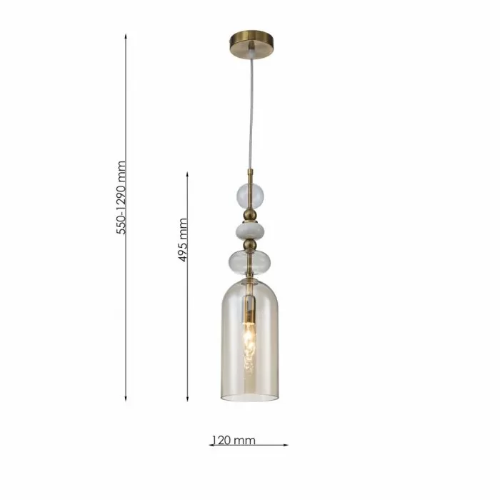 LP4038-1P Suspensie UNoire Lampardi E27 1*40W	450*1200 - img 3