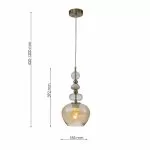 LP4039-1P Suspensie Noire Lampardi E271*60W	/D185*1200 - img 3