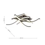 FL6597-C Lustra Hash Flitz Leuchten 50.87W/460x460x100mm BK FR - img 3
