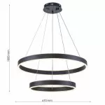 FL6032-2P Lustra Helix BK Flitz 67W 610*H1000 - img 3