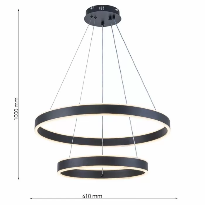 FL6032-2P Lustra Helix BK Flitz 67W 610*H1000 - img 3