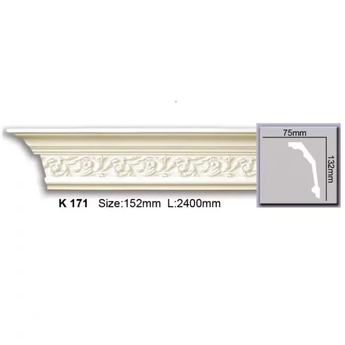 K171 Cornisa cu ornament Harmony 132X75X2400 - img 1