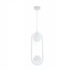 LP693-2P Suspensie Nero White Lampardi 2x50w G9/H50-120cm D13cm - img 1