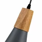 LP5019-1P Suspensie Scandiv Gray Lampardi 1x60w E27/H50-120cm D16cm - img 7