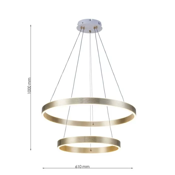 FL6034-2P Lustra Helix WH/GD Flitz 67W 610*H1000 - img 3