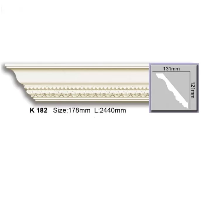 K182 Cornisa cu ornament Harmony 121x131x2440 - img 1