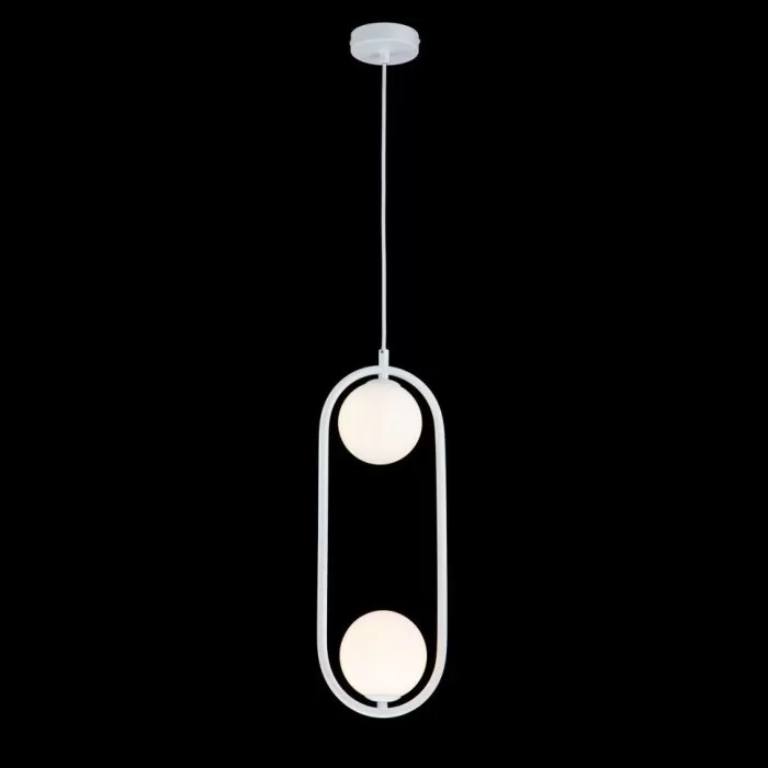 LP693-2P Suspensie Nero White Lampardi 2x50w G9/H50-120cm D13cm - img 2
